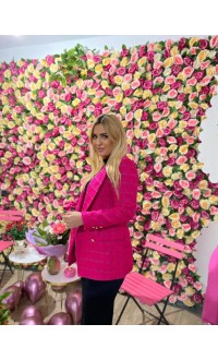 Gold Düğme Detay Pembe  Blazer